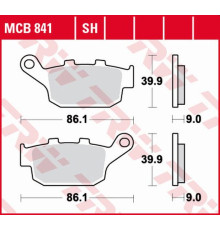 Гальмівні колодки trw lucas kh496 sinter street honda cbf 500 / cb 500 x / cbr 500 13-, cb 650 f / cbr 600 14-, nc 750 14-, kawasaki versys 650 15-, z 750 11-14, z 800 13-17, suzuki sfv 650 gladius 09-16 зад