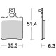 Тормозні колодки trw lucas kh60 kh337 organic aprilia rs 50 95-10, rx 50 91-03, tuareg 125 88-89, ktm sx 60 98-00, sx 65 00-03, задні