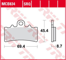 Trw lucas тормозні колодки kh606 sinter street bmw g 310 r / gs 16-, c 400 gt / x 18-, ktm duke 125 11-, 390 adv / duke 13-, передні