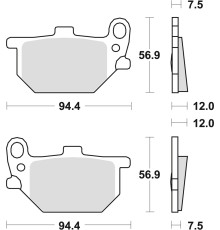 Тормозні колодки trw lucas kh61 organic yamaha xs / xv 750 80-82, xs 850 82, передні (акція)