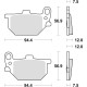 Тормозні колодки trw lucas kh61 organic yamaha xs / xv 750 80-82, xs 850 82, передні (акція)