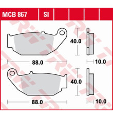 Тормозні колодки trw lucas kh629 organic honda cb 125 r / 300 r 18-, crf 250 l 13-17, suzuki gsx-r / s 18-, задні