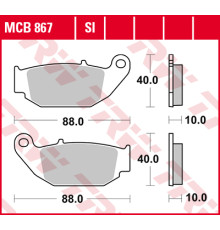Тормозні колодки trw lucas kh629 sinter honda cb 125 r / 300 r 18-, crf 250 l 13-17, suzuki gsx-r / s 18-, задні