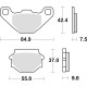 Тормозні колодки trw lucas kh67 organic aprilia pegaso 650 91-00, kawasaki klr 250 84-05, gpz 500 88-04, kle 500 91-07, kl / klr 600 / 650 84-04, перед / зад (акція)