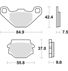 Тормозні колодки trw lucas kh67 sinter offroad aprilia pegaso 650 91-00, kawasaki klr 250 84-05, gpz 500 88-04, kle 500 91-07, kl / klr 600 / 650 84-04, перед / зад