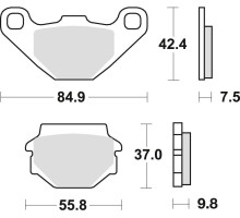 Тормозні колодки trw lucas kh67 sinter offroad aprilia pegaso 650 91-00, kawasaki klr 250 84-05, gpz 500 88-04, kle 500 91-07, kl / klr 600 / 650 84-04, перед / зад