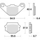 Тормозні колодки trw lucas kh67/2 organic aprilia pegaso 125 90-91, kymco jive 50 04-06, loncin conqueror 200 05-, задні