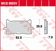 Тормозні колодки trw lucas kh679 sinter street honda crf 1000 l africa twin 15-19, x-adv 750 17-19, cb 125 / 300 r 18-19, передні