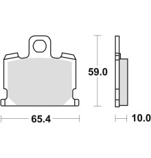 Тормозні колодки trw lucas kh70 organic yamaha xj 550 81-82, xj 750 82-85, xv 1000 83-85, xs 1100 81-82 перед (акція)