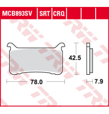 Гальмівні колодки trw lucas kh700 sinter road/track honda cb 1000 r 18-19, cb 1100 r 17-19, cbr 1000 r fireblade 17-19, vfr 800 17-19, перед (акція)