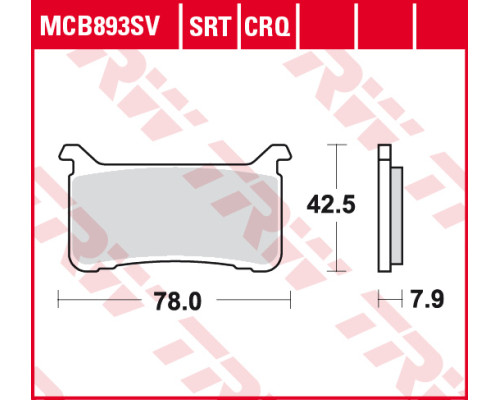 Гальмівні колодки trw lucas kh700 sinter road/track honda cb 1000 r 18-19, cb 1100 r 17-19, cbr 1000 r fireblade 17-19, vfr 800 17-19, перед (акція)