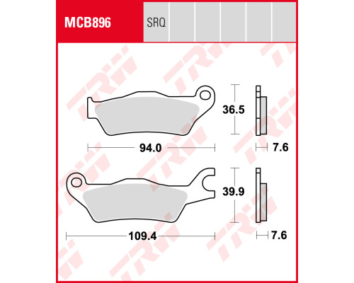 Тормозні колодки trw lucas kh715 organic suzuki gsx 125 s 18-19, gsxr 125 r 18-19, gsxr 150 r 17-19, honda cbf 125 s06-19, cbf 150 unicorn 06-, передні