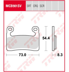 Тормозні колодки trw lucas kh724 sinter street bmw r 1250 gs adventure 19-21, bmw r 1250 gs 19-21, bmw r 1250 rt 19-21, bmw s 1000 rr 19-21 передні