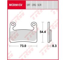 Тормозні колодки trw lucas kh724 sinter street bmw r 1250 gs adventure 19-21, bmw r 1250 gs 19-21, bmw r 1250 rt 19-21, bmw s 1000 rr 19-21 передні