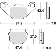 Гальмівні колодки trw lucas kh83 organic derbi senda 50 12-17, kawasaki klx 110 10-, kmx 125 87-98, suzuki ue 125 / 150 01-03, передні/задні