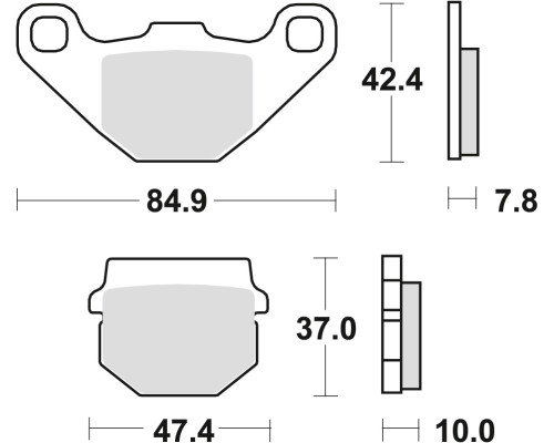 Тормозні колодки trw lucas kh83/2 organic honda mb 80 80-84, suzuki rm 80 86-88 передні (акція)