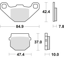 Тормозні колодки trw lucas kh83/2 organic honda mb 80 80-84, suzuki rm 80 86-88 передні (акція)