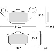Гальмівні колодки trw lucas kh85 organic kawasaki en 500 90-03, gpz 600 85-90, vn 750 86-95, gtr 1000 86-93, zr 1100 96-97, vn 1500 87-99, передні/задні