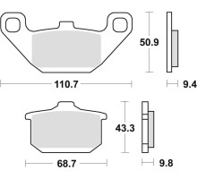 Гальмівні колодки trw lucas kh85 organic kawasaki en 500 90-03, gpz 600 85-90, vn 750 86-95, gtr 1000 86-93, zr 1100 96-97, vn 1500 87-99, передні/задні