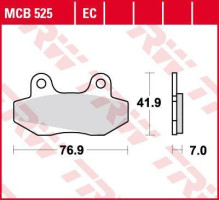 Тормозні колодки trw lucas kh86 organic honda nsr 50 89-96, nsr 80 87-92, fs 125 sonic 03-, перед (акція)