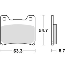 Гальмівні колодки trw lucas kh88 organic yamaha tzr 125 88-00, fzr 600 89-95, yzf 600 96-02, fz 750 85-94, xv 750 89-92, yzf 750 93-98, tdm 850 91-96, xj 900 83-03, fzr 1000 87-95, xv 1100 86-93, vmax 1200 85-02, xjr 1200 / 1300 94-01, передній/задній (ак