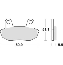Тормозні колодки trw lucas kh90 organic honda cb 450 84-85, vt 750 83-86, передні (акція)