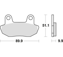 Тормозні колодки trw lucas kh90 organic honda cb 450 84-85, vt 750 83-86, передні (акція)