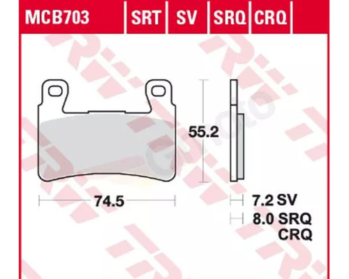 Trw lucas lucas гальмівні колодки kh265 kh296 sinter racing (track performance) (замінює mcb703srq)