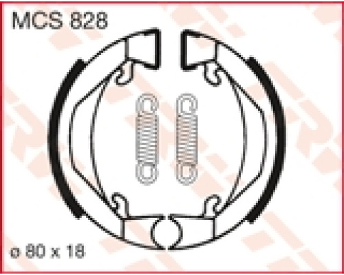 Гальмівні колодки trw lucas (80x18mm) (h322) ktm sx 50 mini 00-07, sx 50 pro junior 96-02 (акція)