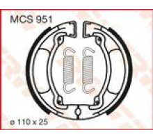 Колодки гальмівні trw lucas yamaha dt 50, dt 100, mx 100 (110x25mm) (y504) (акція)
