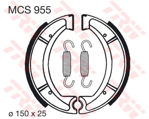 Колодки гальмівні trw lucas yamaha xt 500 / 550 / 600 / 600 (150x25mm) (y510) (акція)