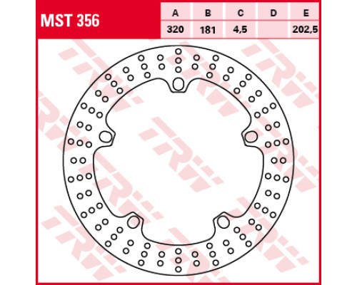 Trw lucas гальмівний диск передній bmw f 800 / r / s / st 08-17, s 1000 rr 19-, r 1200 s / rt / st / rs / r 05-16, r 1200 r-nine t / hp2 08-, k 1200 r 05-08 (акція)