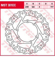 Trw lucas передній гальмівний диск honda cr 125 / 250 95-07, crf 250 / 450 r / x 04-14