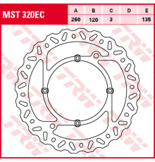 Trw lucas передній гальмівний диск husqvarna wr / cr / te / tc 125 - 610 98-13