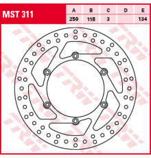 Trw lucas передній гальмівний диск suzuki rm 125 / 250 89-12, dr 250 95-07, drz 400 00-05, yamaha yz / wrf 01-07, wr / yz 426 / 450 01-15 (акція)