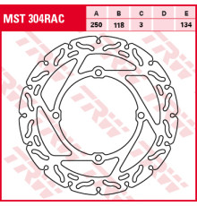 Trw lucas передній гальмівний диск suzuki rmz 250 07-09, rmz 450 05-, (акція)