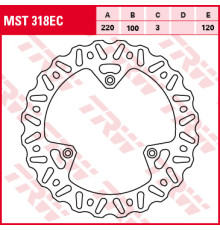 Trw lucas передній гальмівний диск yamaha yz 80 / 85 93-16, suzuki rm 85 05-16 (акція)