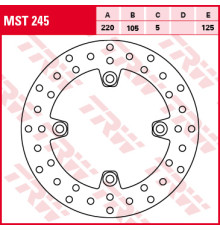 Trw lucas гальмівний диск передній/задній honda cbr 125 04-17, crf 250 13-, cb 600 hornet 98-06, cbr 600 f / rr 91-16, xr 650 l 93-97, cbr 900 rr 92-03, cbr 1000 rr 04-16, vtr 100 0 / sp1 / sp2 00-06