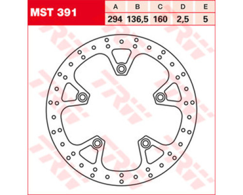 Trw lucas задній гальмівний диск bmw k 1200 / 1300 gt 06-11 (акція)