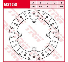 Trw lucas задній гальмівний диск honda cbr 500 / cb 500 f / x 13-, cbf 500 04-08, cb / cbf / cbr 600 / hornet 04-15, cb / cbr 650 14-18, cbf 1000 06-16