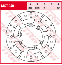 Trw lucas задній гальмівний диск ktm gs 350 rt 89-91, mx 500 89-91 (під замовлення)