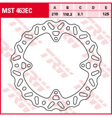 Задній гальмівний диск trw lucas ktm sx 85 11-, freeride 250 14-, freeride 350 12-17