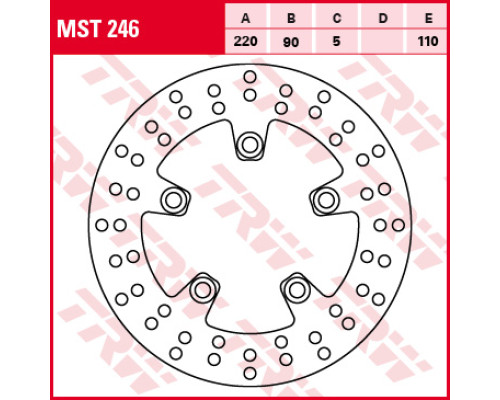 Trw lucas задній гальмівний диск suzuki gsxr 600 / 750 96-18, sv 650 03-10, gsxr 1000 01-16, sv 1000 03-08, tl 1000 97-01 (акція)