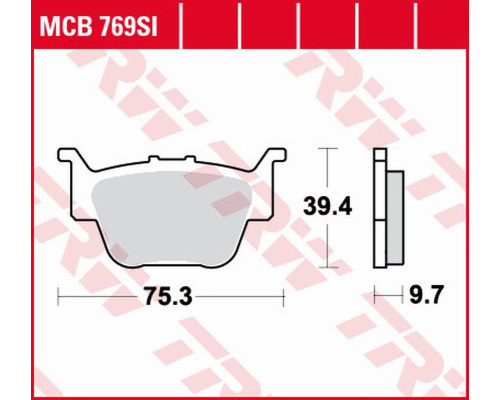 Trw lucas zf гальмівні колодки kh sinter offroad honda trx 450 '04-'09, trx 650 '03-'05, trx 680 '06-'13, trx 420 '09-, задні, kymco urban quad 250 '06, передні/задні