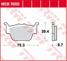Trw lucas zf гальмівні колодки kh sinter offroad honda trx 450 '04-'09, trx 650 '03-'05, trx 680 '06-'13, trx 420 '09-, задні, kymco urban quad 250 '06, передні/задні