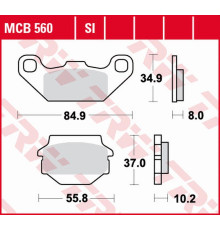 Гальмівні колодки trw lucas zf kh sinter offroad kawasaki kfx 250 '87-'04, kef 300 lakota '95-'03, suzuki lt-r 250 '87-'90, lt-r 500 '87-'95 передні yamaha tdr 125 '91-'92 задні