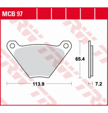 Гальмівні колодки trw lucas zf kh024/2 organic harley-davidson fl/flh/flhs 1200, flh/fxb/fxe/fxef/fxs 1340 '75-'85 передні/задні
