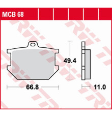 Гальмівні колодки trw lucas zf kh034 organic yamaha xs 250 '77-'80, xs 400 '77-'82, sr 500 '78-'87, xj 650 '80-'82, xs 650/750 '79-'83, xs 850 '80-'82, xv 1000 '81-'84 , xs 1100 '78-'82 перед