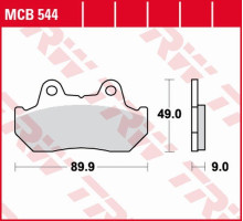 Trw lucas zf гальмівні колодки kh069 kh069/2/3 organic honda cbx 125f '84-'88, cn 250 helix '86-'99, nsr 250/400r '85-'86, cb 450 '83-'86, vf 500 '84-'87, cx 650 '83, gl 650 goldwing '83-'85, cbx 1000 &#