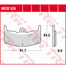 Trw lucas zf гальмівні колодки kh080 organic honda vt 250f '83-'87, cbx 400f '82-'84, vt 500e '83-'85, cbx 550 '82-'84 передні